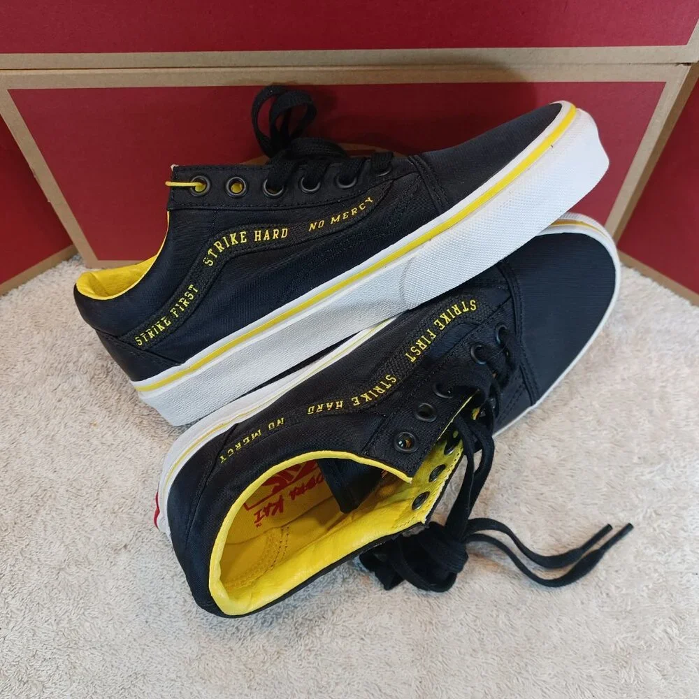 Vans X Men's 4.5/Women's 6 Old Skool Cobra Kai Dojo Black/Yellow VN0A3WKT05N